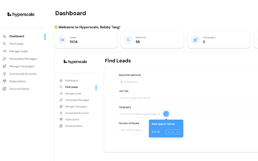 Find customers and send personalized outreach, all with cutting edge AI. ai chrome extension