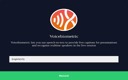 Voicebiometric ai chrome extension logo