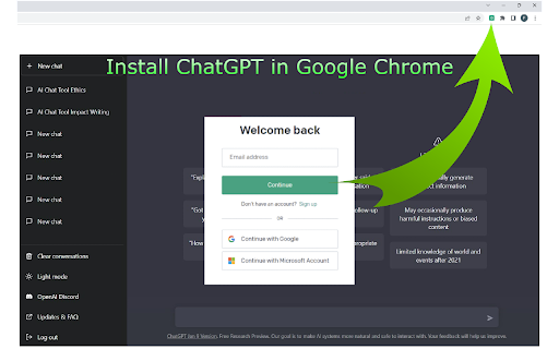 Chat GPT ai chrome extension logo