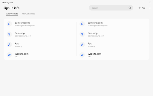 Samsung Pass ai chrome extension logo