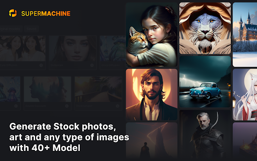 Using the most advanced AI technology, create awesome images for your work or hobbies. ai chrome extension logo
