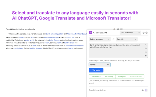 Best Translator ai chrome extension logo