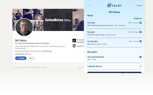 TALNT / Profile AI ai chrome extension logo