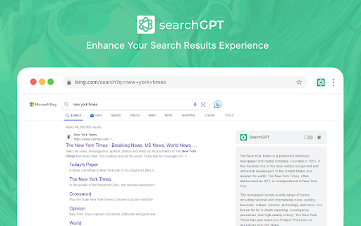 SearchGPT for Chrome ai chrome extension logo