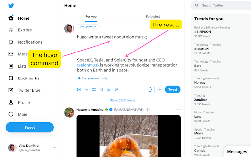 Hugo AI ai chrome extension