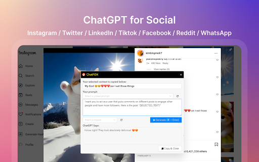 ChatGPT For Social ai chrome extension logo