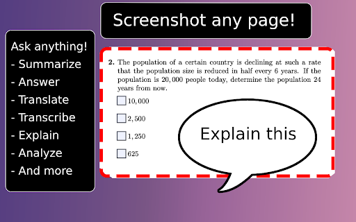 Ask Screenshot ai chrome extension logo