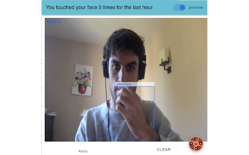 Face Touching Detector ai chrome extension logo