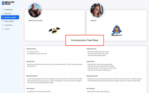 Behavior Sales ai chrome extension logo