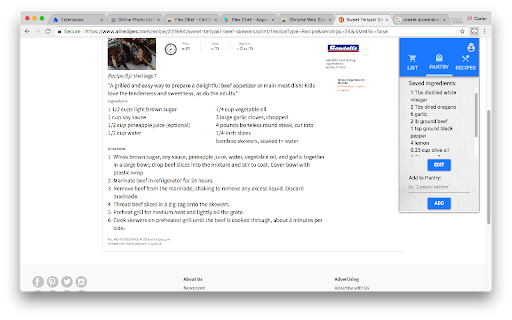 Flex Chef ai chrome extension logo