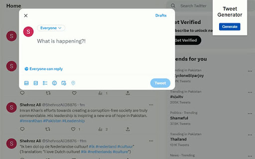 AI Tweet Generator Bot ai chrome extension logo