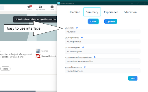 AI LinkedIn Helper ai chrome extension logo