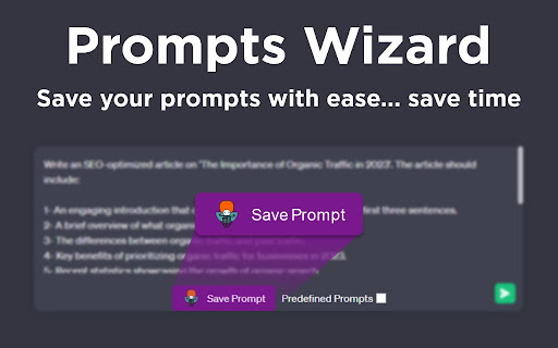 Prompts Wizard ai chrome extension logo