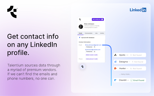 Talentium Connect ai chrome extension logo