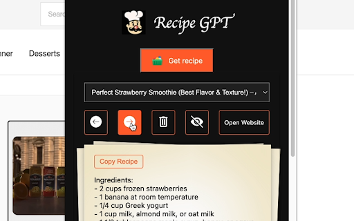 Recipe GPT ai chrome extension logo