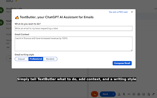 TextButler ai chrome extension logo