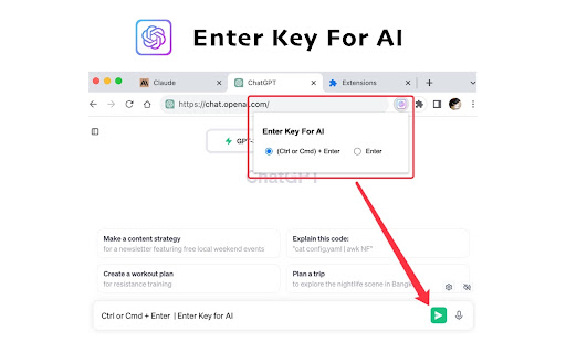 ChatGPT Enter Send Plugin ai chrome extension logo