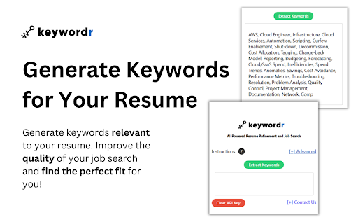 Keywordr ai chrome extension logo