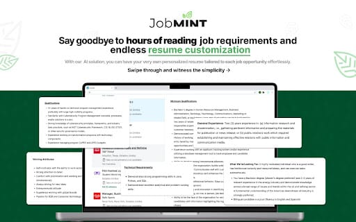 JobMint ai chrome extension logo