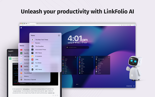 LinkFolio AI ai chrome extension logo