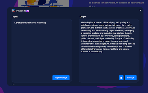 Kickpages AI ai chrome extension logo