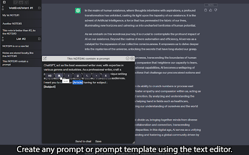Notes for ChatGPT ai chrome extension logo
