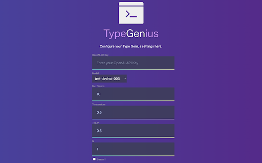 Type Genius ai chrome extension logo