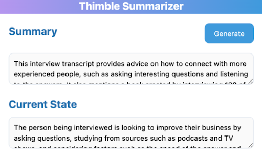 Thimble AI ai chrome extension logo