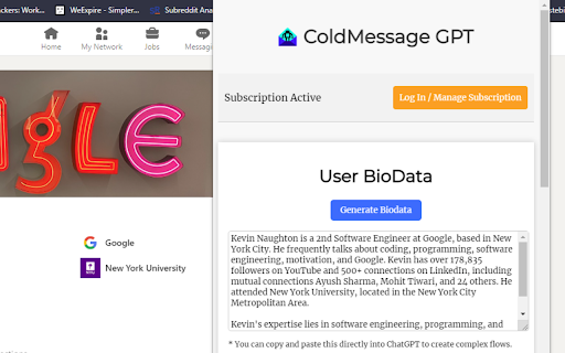 ColdMessageAI ai chrome extension logo