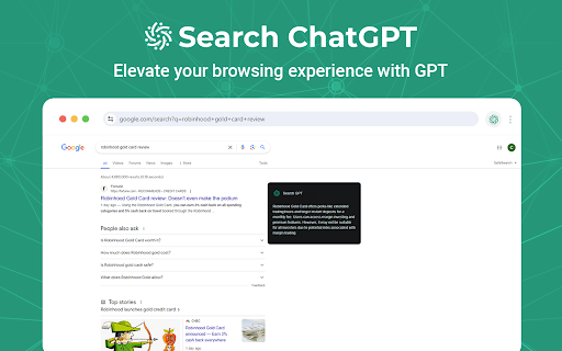Search ChatGPT ai chrome extension logo