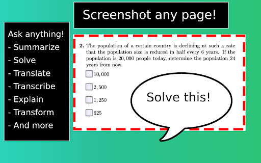Ask Screenshot ai chrome extension logo