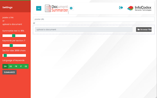 InfoCodex Document Summarizer ai chrome extension logo