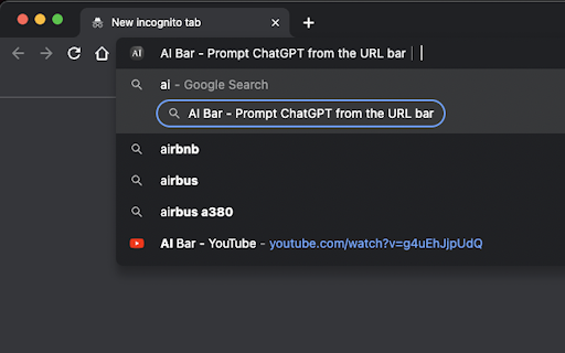 AI Bar ai chrome extension logo