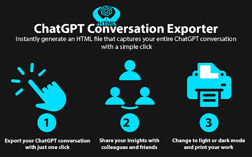 ChatGPT Conversation Exporter ai chrome extension logo