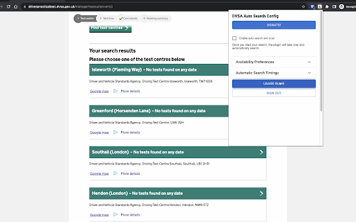 Test Date Finder Extension ai chrome extension logo