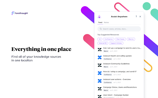 Forethought Assist ai chrome extension logo