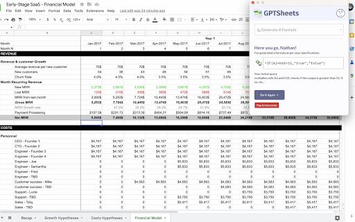GPTSheets ai chrome extension logo