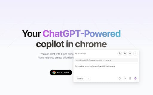 Fiona AI ai chrome extension logo