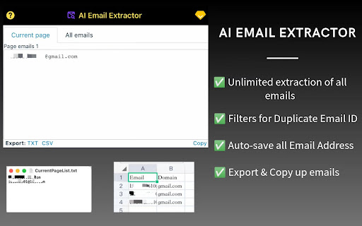 AI Email Extractor ai chrome extension logo