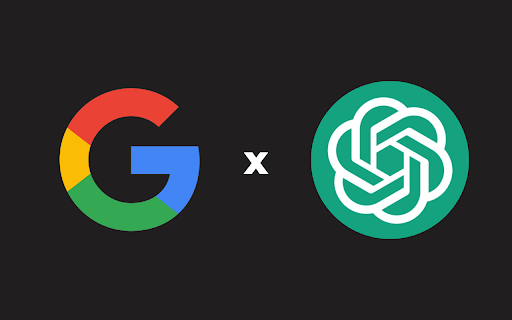 Visualizza la risposta di ChatGPT accanto ai risultati di ricerca di Google ai chrome extension logo
