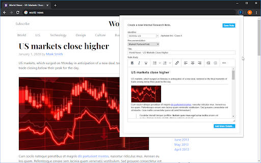 FactSet Internal Research Notes Extension ai chrome extension logo