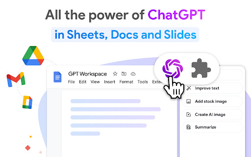 GPT for Google Sheets™ Docs™ and Slides™ ai chrome extension logo