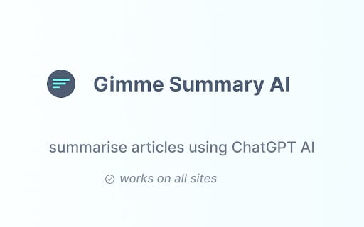 Gimme Summary AI ai chrome extension logo