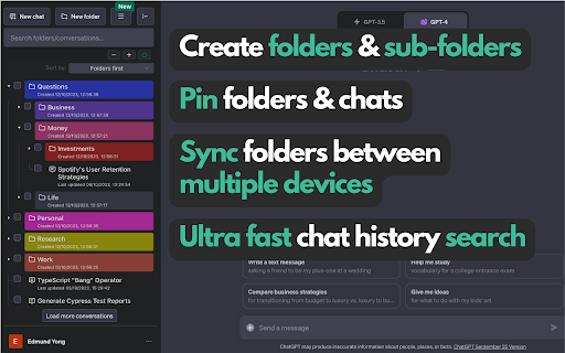 ChatGPT Easy Folders ai chrome extension