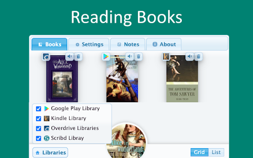 TTS Ebook Reader ai chrome extension logo