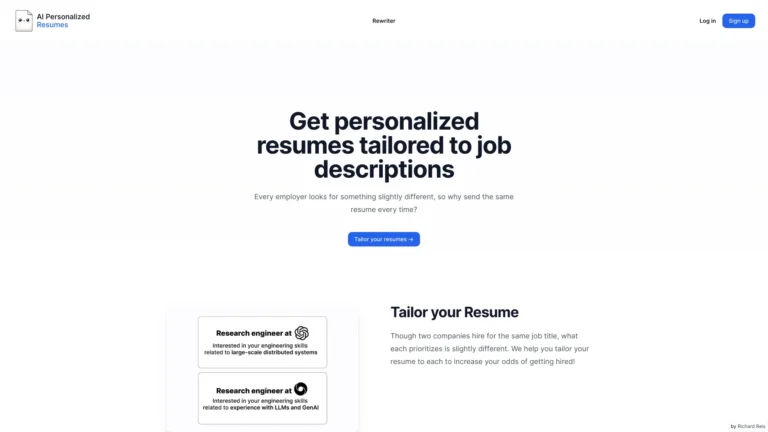 Powerful AI Personalized Resumes AI Tool Review
