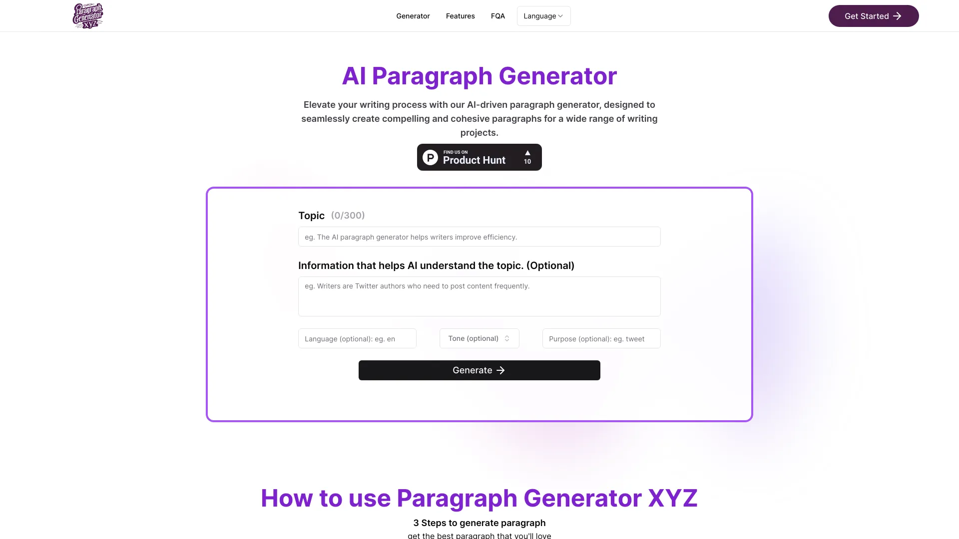 Paragraph Generator AI logo