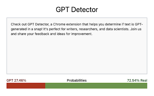 GPT Detector ai chrome extension