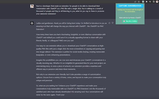 ChatGPT Chat Capture Chrome Extension ai chrome extension