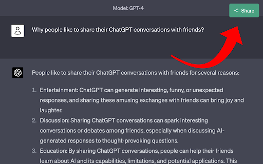 Share ChatGPT ai chrome extension logo